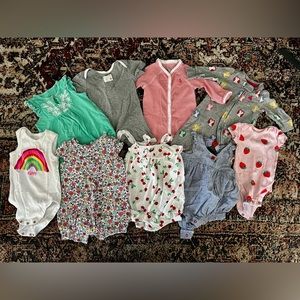 BABY GIRL SUMMER BUNDLE Like new